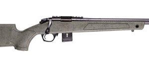 Bergara BMR-X Competition 17 HMR, 20" Threaded Barrel, Green/Gray Tactical Stock, Black Rec, 10rd