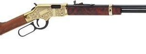 Henry Golden Boy Deluxe, 17 HMR, 20", 11rd, Engraved Gold Receiver, Walnut Stock