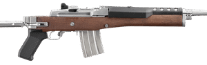 Ruger Mini-14 Tactical Folder 223/5.56x45mm, 18.5" Threaded Barrel, Walnut Stainless Folding Stock, Black Grip, 20rd