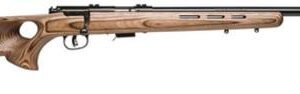 Savage 93R17 BTV, 17HMR, 21" Heavy Barrel, Blued, Brown Laminated Thumbhole Stock, 5Rd, Detachable Box Magazine