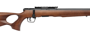 Savage B Series Timber 17 HMR, 18" Threaded Barrel, Woodgrain Stock, 10rd